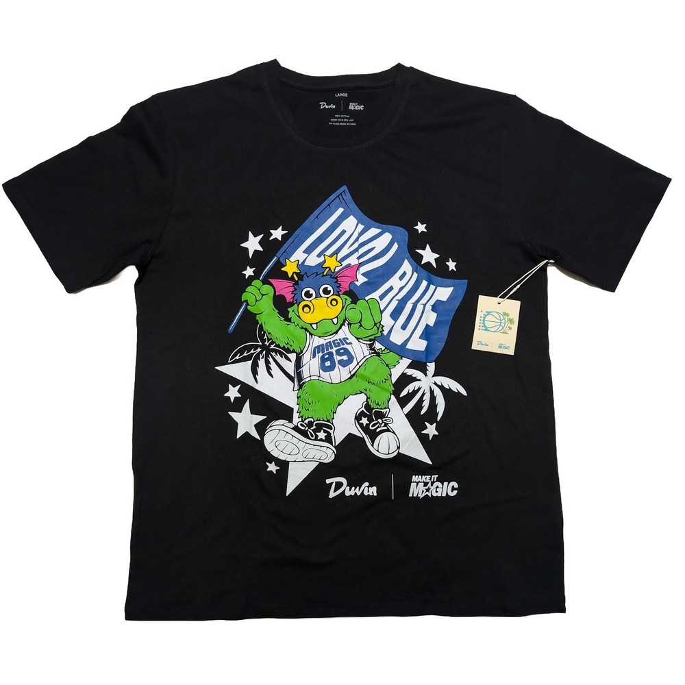 DUVIN Orlando Magic Stuff Magic Dragon‎ T-Shirt Loyal Blue Large L ~ New